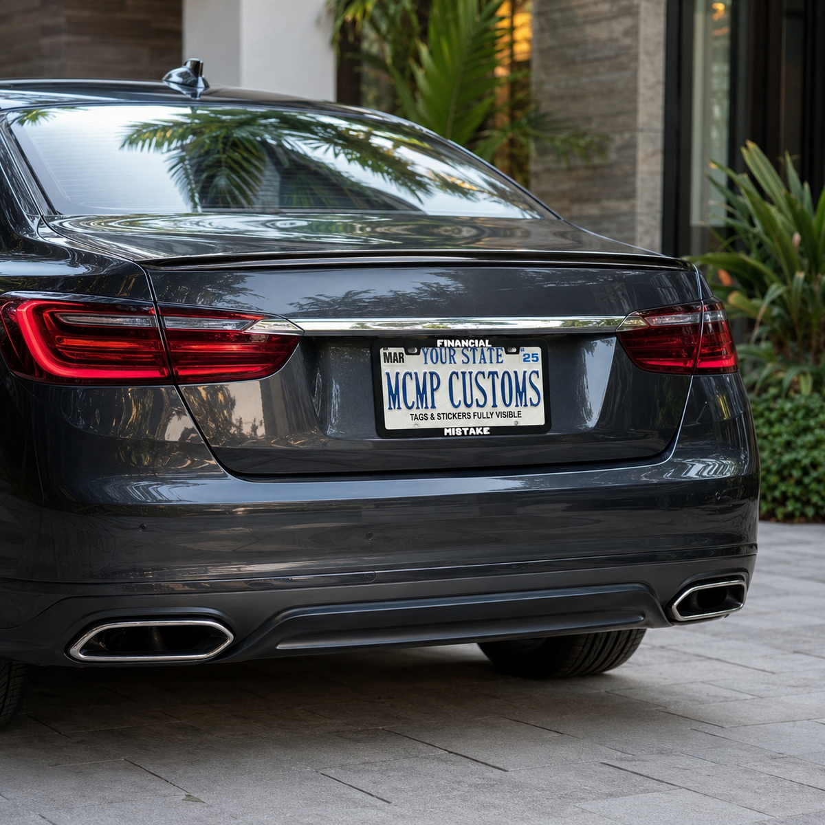Financial Mistake Funny Aluminum License Plate Frame