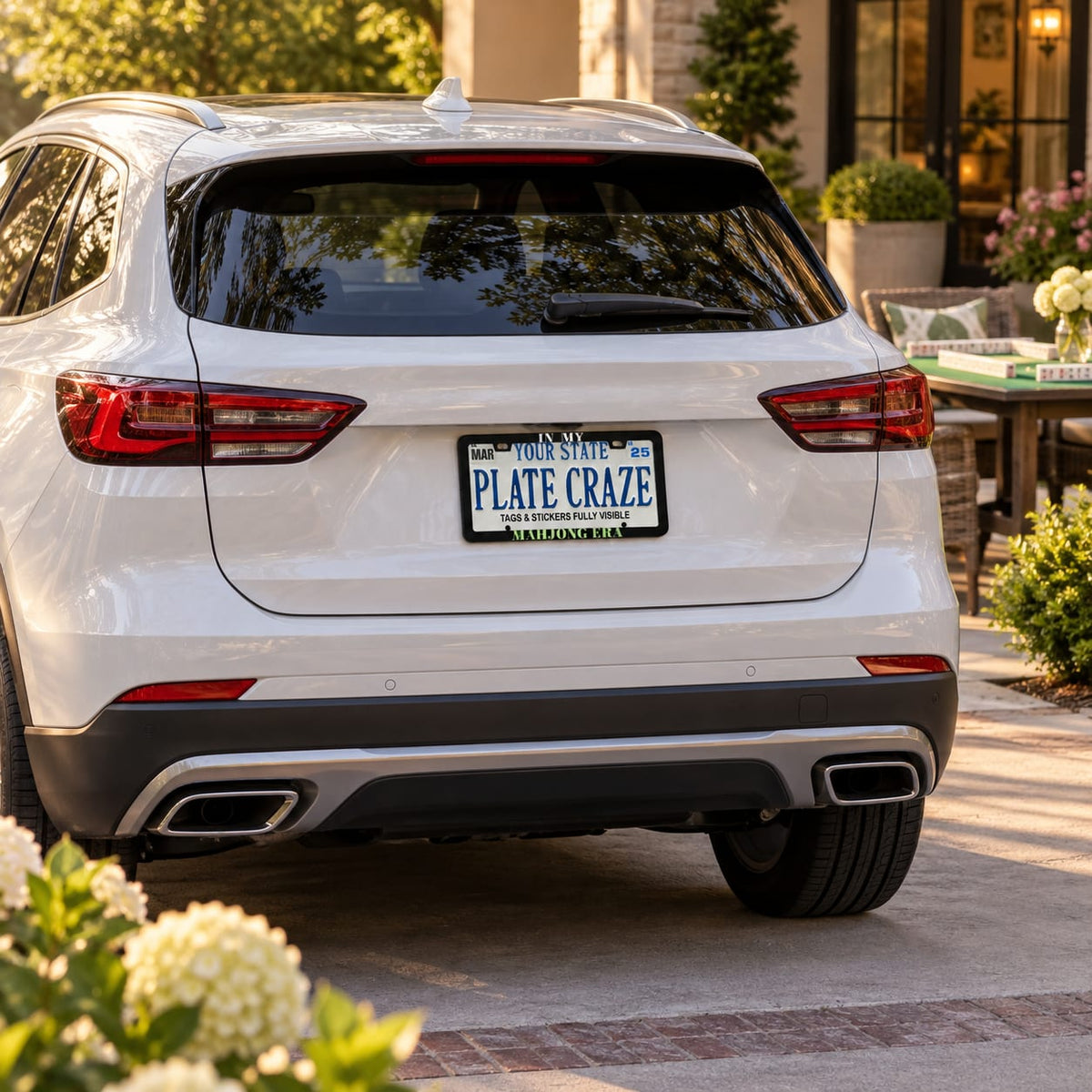 In My Mahjong Era license plate frame on a car