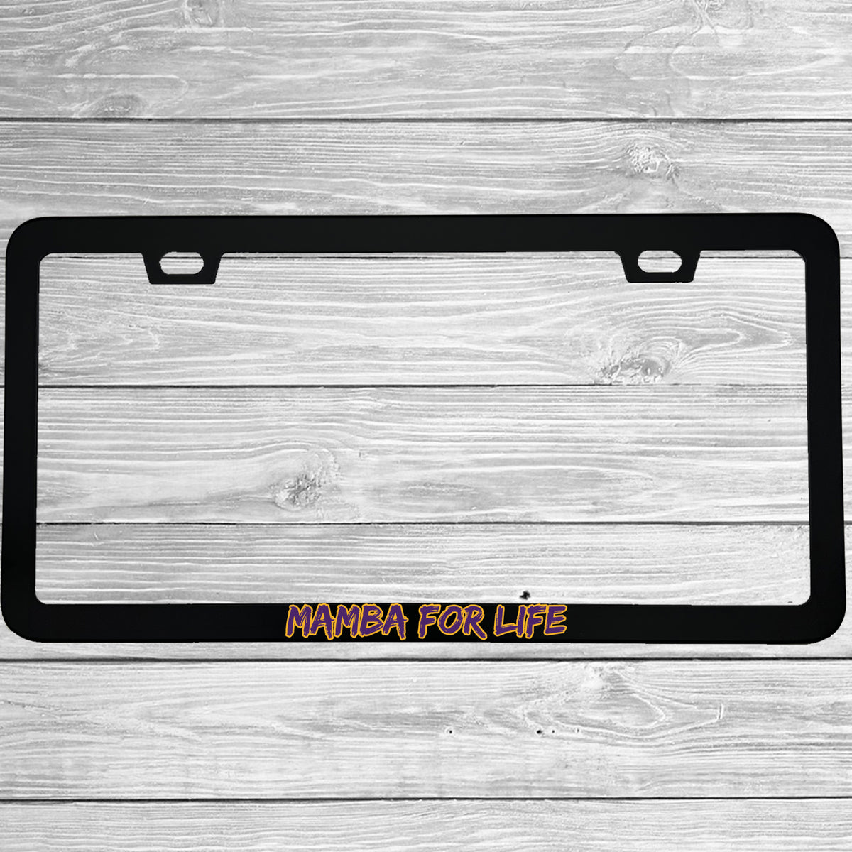 "Mamba For Life Superhero" license plate frame - image 2