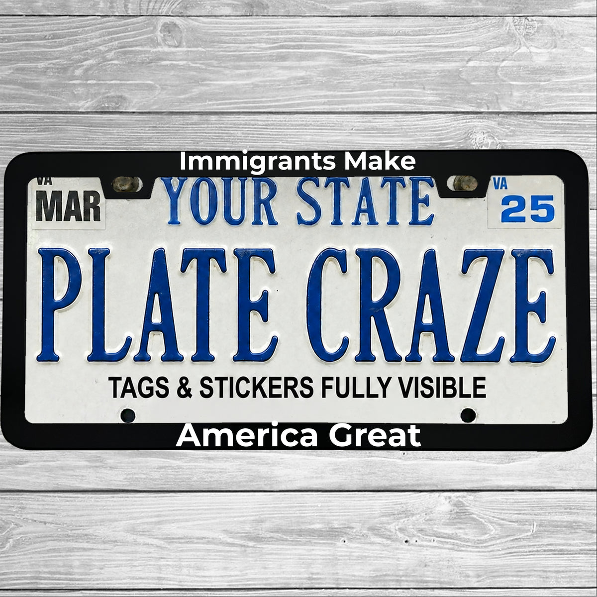 Immigrants Make America Great license plate frame - image 3